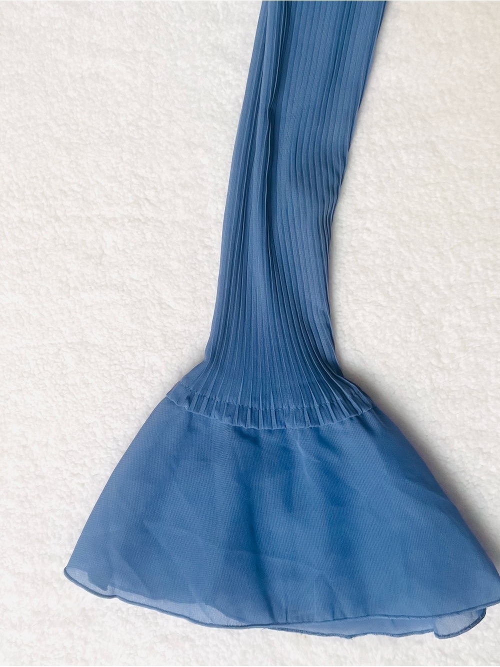Kaelyn Max II Blue Ruffled Off-Shoulder Ribbed Top XL - Picture 2 of 6